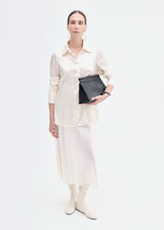 Bias Cut Slip Skirt in Silk - Ivory - CO Collections